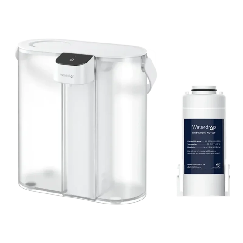 Waterdrop ED02 — elektryczny dzbanek filtrujący z automatycznym dozowaniem + zapasowy wkład EDF